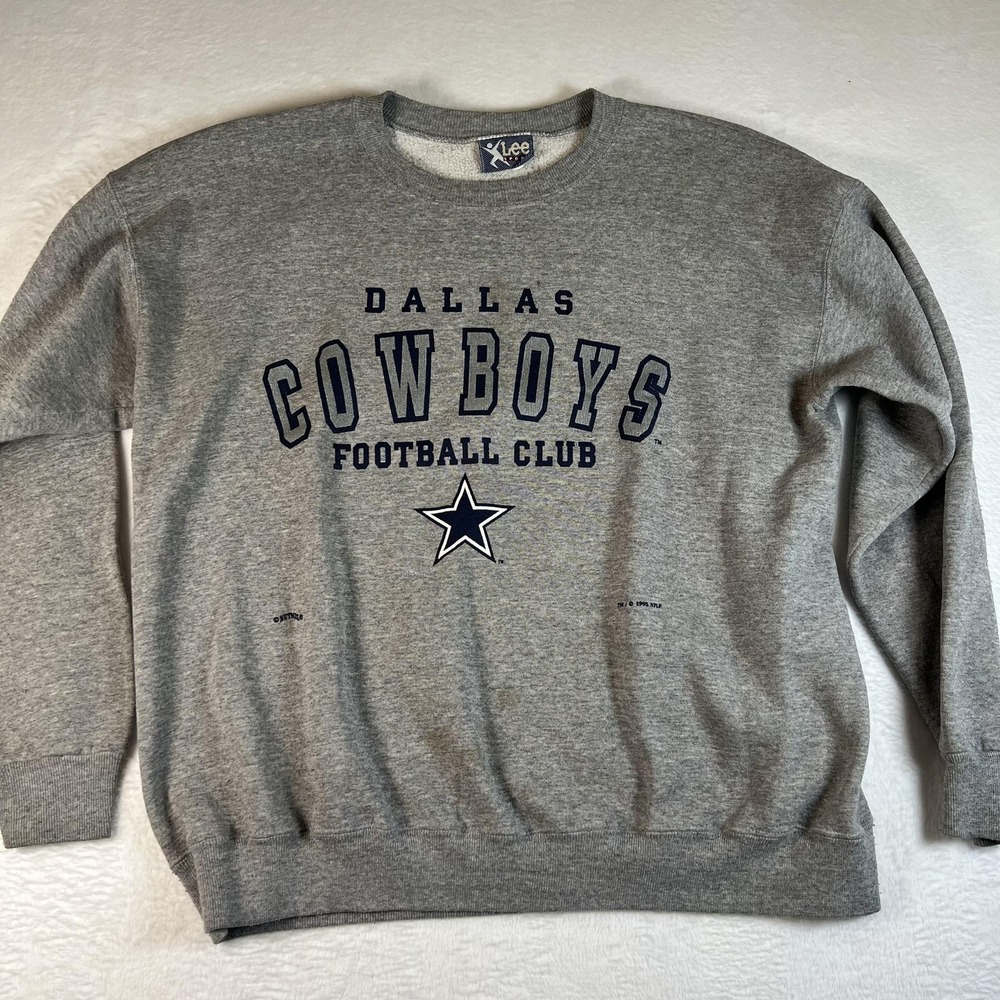Vintage Dallas Cowboys Sweatshirt Mens XL Gray NFL Football Lee Sport USA 90s